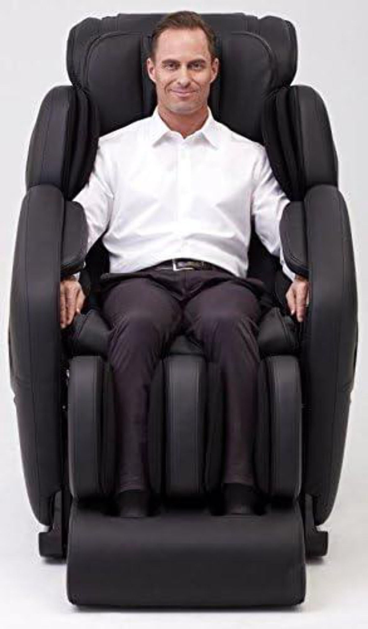 Jin L Track Deluxe Zero Gravity Full Body Massage Chair with Lumbar, Forearm & Calf Heat Therapy and Shiatsu Calf Massage