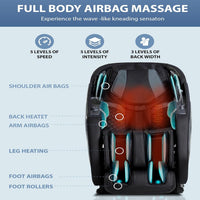 Massage Chair Designed for Full Body Relaxation, 4D System, Zero Gravity Recline, SL Track, 42 Airbags