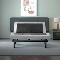 Queen Adjustable Bed with 10 Inch Gel Memory Foam Sleep System, Massage, Zero Gravity, Anti-Snore, Programmable Memory Positions, USB, Underbed Lighting, Zero Clearance