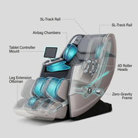 Massage Chair Built for Full Body Recovery, 4D Zero Gravity Reclining, 55-Inch SL Track, 40 Air Bags — How It Works